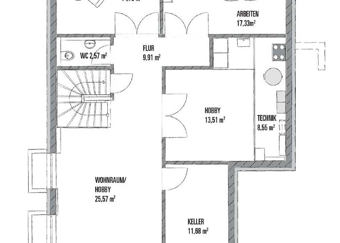 Bungalow CLARON 1.1090, KAMPA Fertighäuser